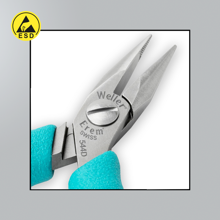Erem 544D Snipe Nose Pliers Serrated ESD (E-544D) Erem 544D Snipe Nose Pliers Serrated ESD (E-544D)